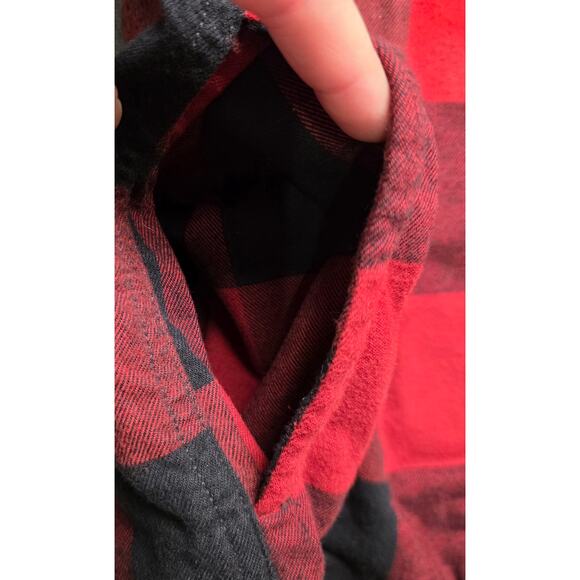 Carhartt Women XL Rugged Flex Fit Midweight Flannel Tunic Top Side Pockets Plaid - Picture 7 of 10